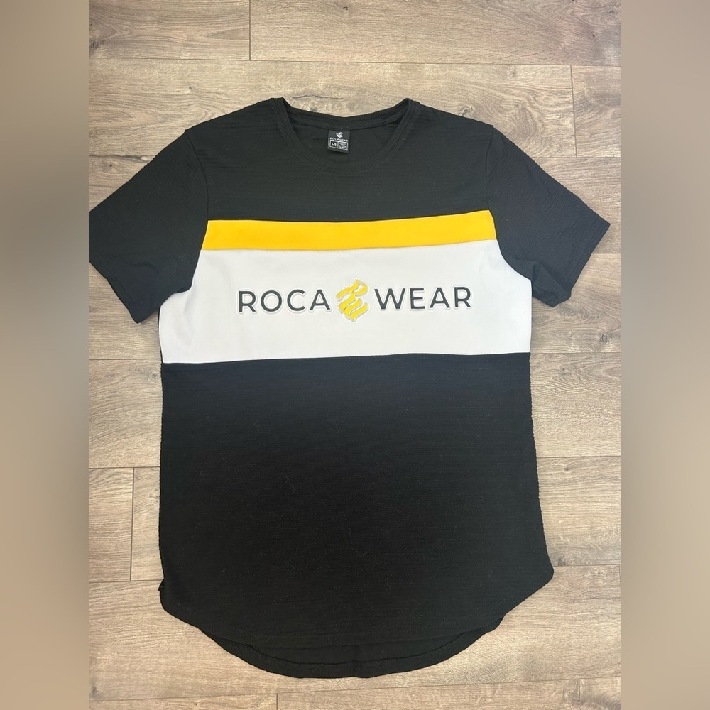 Rocawear Ribbed Short Sleeve Tee with Raised Logo